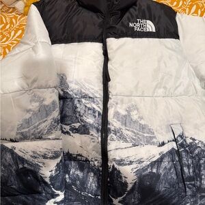 The North Face Black and White Puffer Jacket